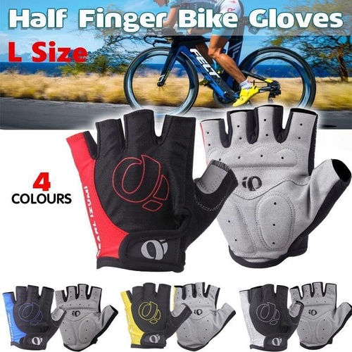 L Size Cycling Bicycle Half Finger Bike Gloves Unisex Anti Slip Padded