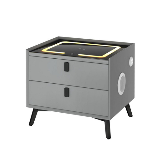 Smart Bedside Table with Wireless Charging