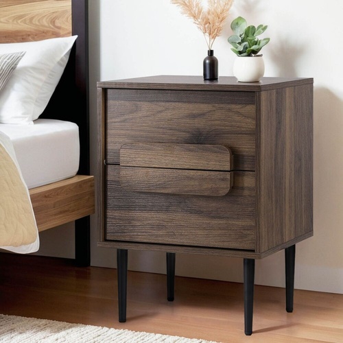 Bedside Table Nightstand 2 Drawers