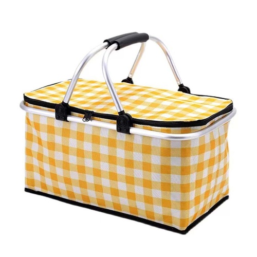 Collapsible Outdoor Camping Portable Insulated Picnic Basket Camping Picnic Ice Pack Grid