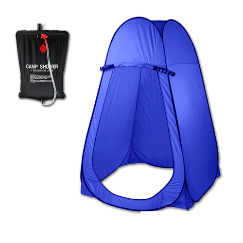 Pop Up Portable Privacy Shower room Tent &20L Outdoor Camping Water Bag Camp Set