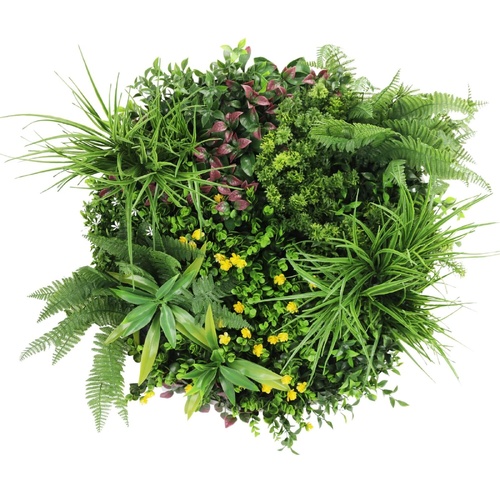 Slimline Artificial Green Wall Disc Art 60cm Country Fern UV Resistant
