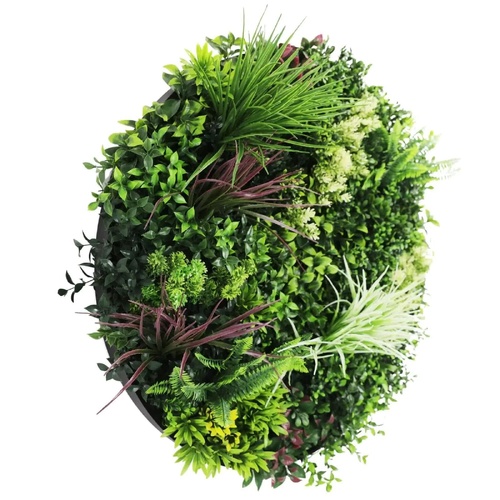 Slimline Artificial Green Wall Disc Art 80cm Colour Fresh UV Resistant