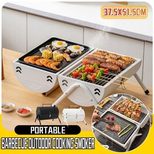 Grillz Charcoal BBQ Portable Grill Camping Barbecue Outdoor Cooking Smoker