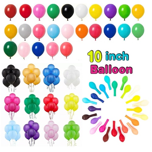 100PCS 10 Inch Latex Balloons Party Decorations Birthday Wedding Balloon Solid Colour