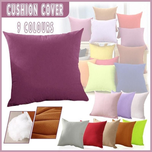 40 by 40cm Multicoloured Plain Solid Colour Cushion Cover Covers Decorative Pillow Case