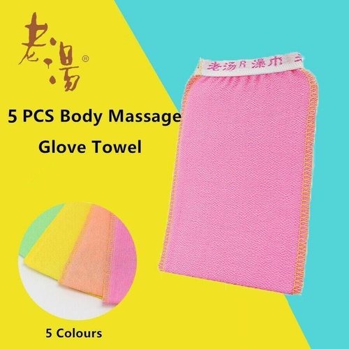 5 Pcs Towel Exfoliating Bath Washcloth Viscose Scrub Mitten Towel
