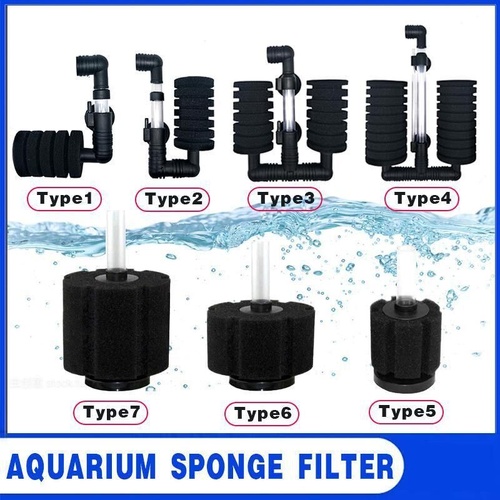Air Sponge Filter Biological Aquarium Water Fish Tank Foam Small Medium Large - Type