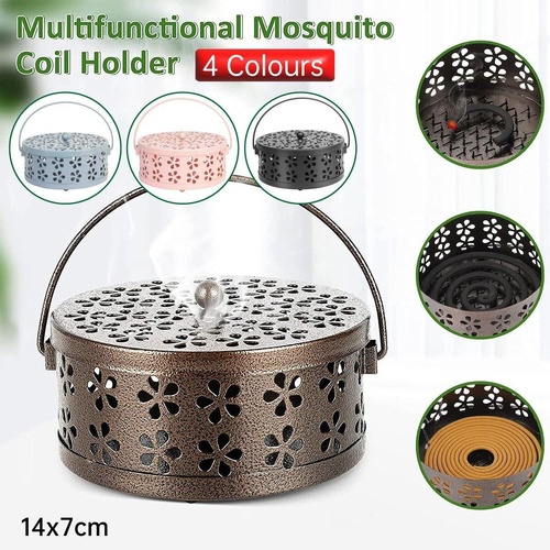 Iron Mosquito Incense Box Fireproof Tray Stand Indoor Household Incense Holder