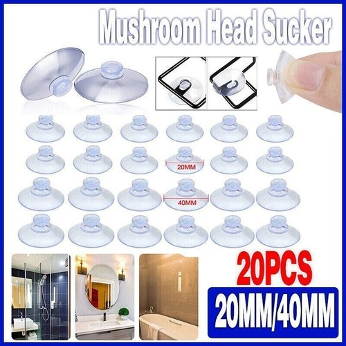 20Pcs 20 40Mm Suction Cups Caps Suckers Aquarium Fish Tank Glass Hanger Pads