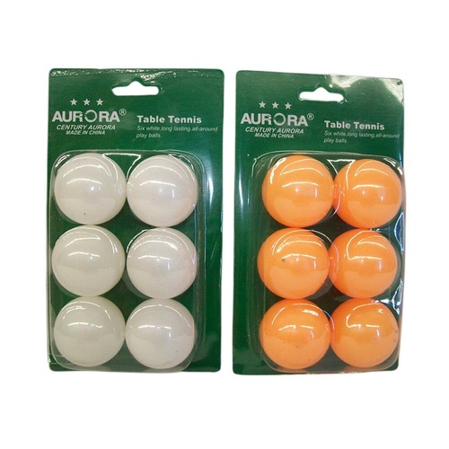 6x Table tennis balls 6 balls on card (36balls)
