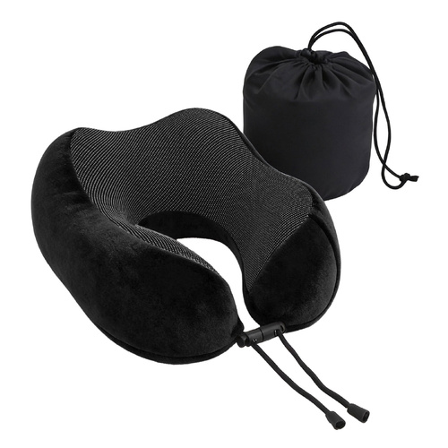 Wanderlite Travel Pillow for Airplanes Memory Foam Neck Pillows for Traveling, Soft & Washable Cover with Storage Bag, Portable Plane Accessories