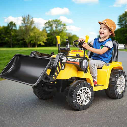 Kids Electric Ride On Car Bulldozer Digger Loader Remote 6V