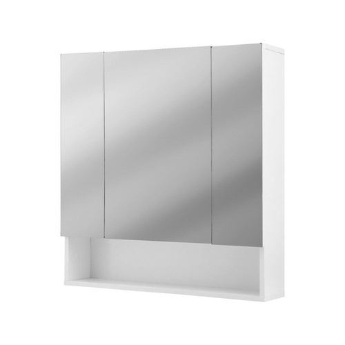 Bathroom Mirror Cabinet Medicine Adjustable Shelves Wall Hung White