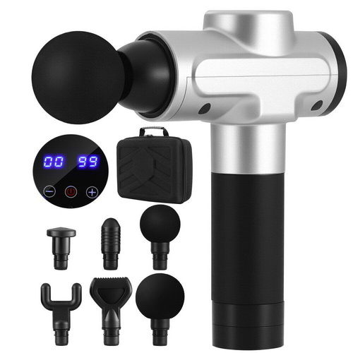 Massage Gun 30 Speed 6 Heads Vibration Muscle Massager Chargeable