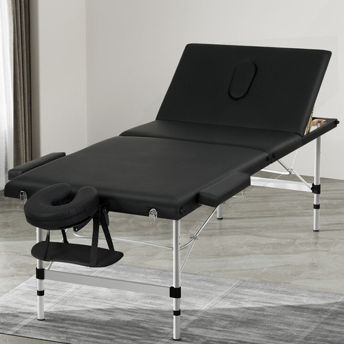 Zenses Massage Table 85cm Portable 3 Fold Aluminium Beauty Bed