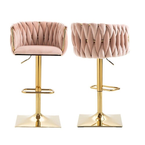 SERENIT‚àö‚Ä† Modern Velvet Breakfast Bar Stools Swivel Barstools Adjustable Counter Stools with Backrest
