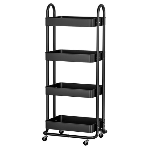 Storage Trolley Kitchen Cart 4 Tiers