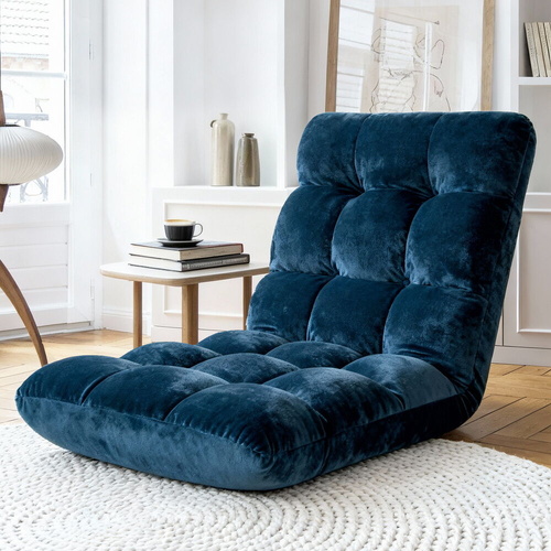Floor Lounge Sofa Bed Flannel Fabric