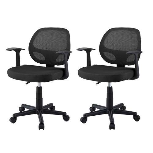 2x Mesh Office Chair Computer Gaming Desk Chairs Work Study Mid Back