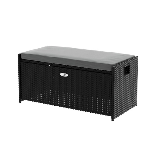 Outdoor Storage Bench Box Wicker Garden Sheds Tools Cushion Patio Furniture