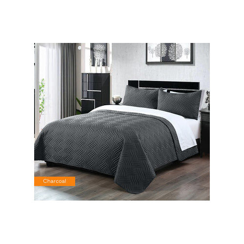 3 piece embossed comforter set king