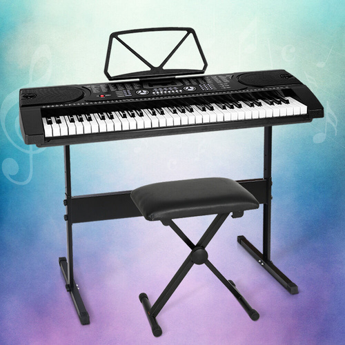 61 Keys Electronic Piano Keyboard Digital Electric w Stand Stool
