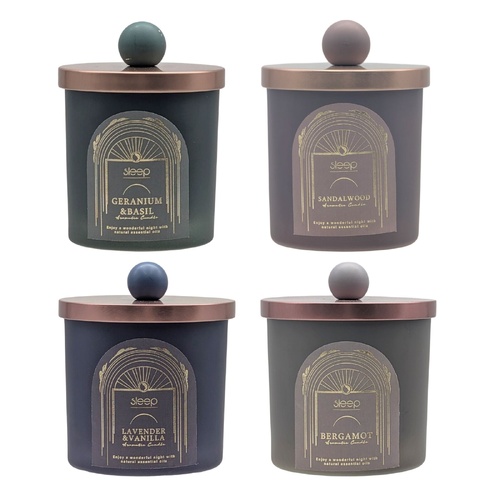 bulk 12 Arabian Nights Scented Glass Candle w Lid Assort