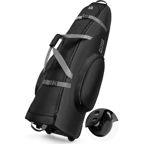 OutdoorMaster Padded Golf Club Travel Bag with Wheels, 900D Heavy Duty Oxford Waterproof