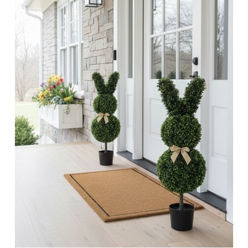 Set 2 Artificial Bunny Shaped Topiary Tree
