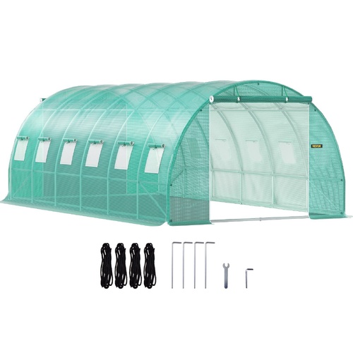 VEVOR Walk-in Tunnel Greenhouse Galvanized Frame Waterproof Cover
