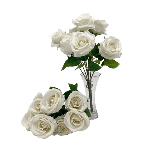 bulk 8 Artificial Rose Bouquet 7 Heads 10 by 46cm