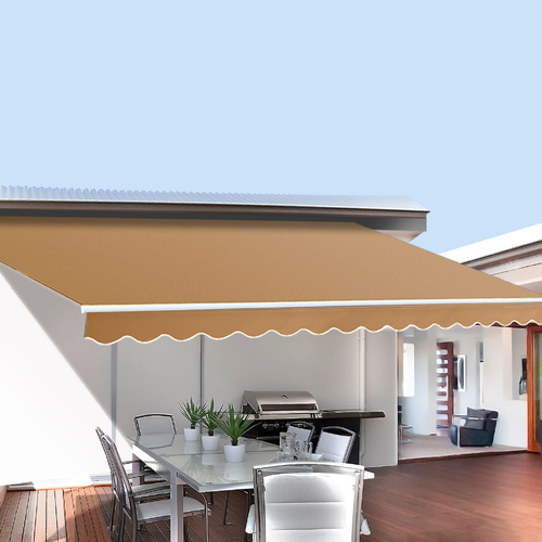 Retractable Folding Arm Awning Manual Sunshade 2.5Mx2M