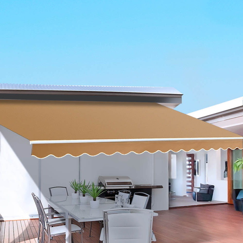 Retractable Folding Arm Awning Manual Sunshade 4Mx3M