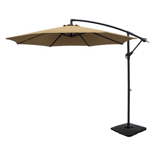3m Umbrella w Base Outdoor Cantilever Beach Garden Patio Parasol