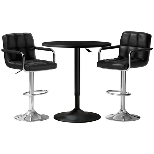Bar Table and Stools Set Dining Desk Kitchen Chairs Cafe Pub Bar Tables & Sets