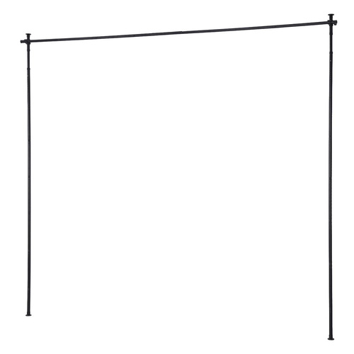 Room Divider Curtain Rod Extendable Black