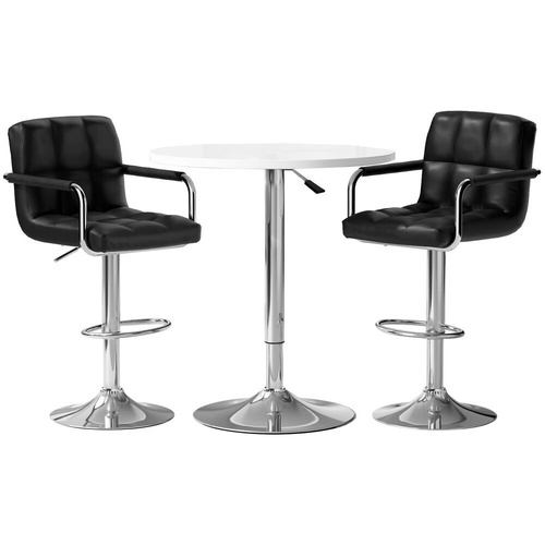 Bar Table and Stools Set Dining Desk Kitchen Chairs Cafe Pub Bar Tables & Sets Range 2
