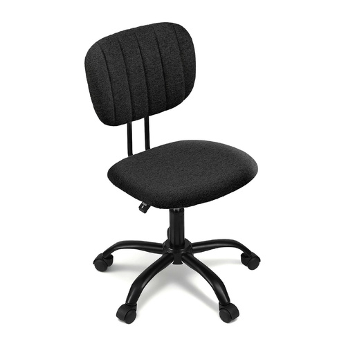 Armless Office Chair with Wheels, Ergonomic 360¬¨‚àû Swivel Home Office Desk Chair, Height Adjustable Computer Task Chair with Fabric Back and Seat