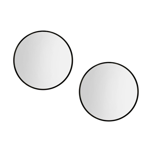 Embellir 2 Wall Mirror Makeup Home Decor Framed Mirrors Bathroom Round Black