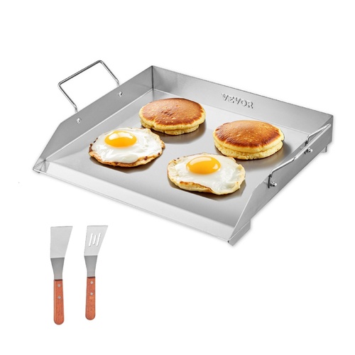 Stainless Steel Griddle, Universal Flat Top Rectangular Plate, Gas Grill Griddle for BBQ Grill, Teppanyaki, Portable Family Cookware with H
