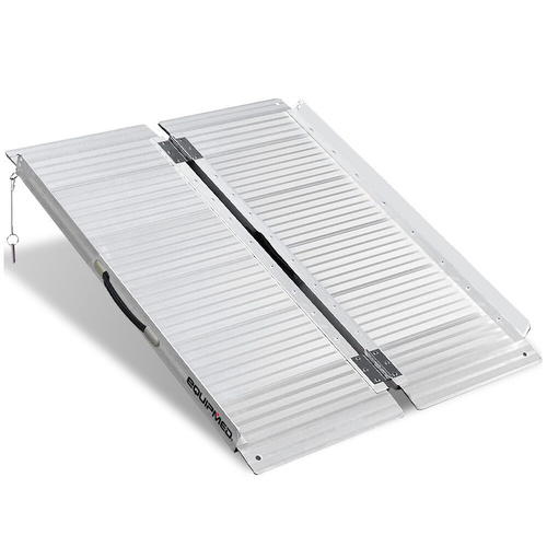 EQUIPMED Portable Folding Aluminium Access Ramp, 272kg Rated, for Wheelchair, Mobility Scooter, Rollator