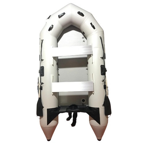 Inflatable Boat Dinghy Tender Pontoon Rescue & Dive Boat Fishing Boat With Hard Air-Deck Floor Grey