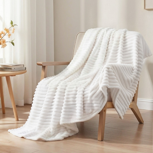 Giselle Throw Blanket Fleece Soft Lightweight Cozy Sofa Couch Bed Throw