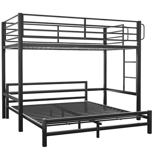 KINGSTON SLUMBER Single Loft Bed And Underbed, Multifunctional, Space Saving with Fixed Ladder, Matte Grey
