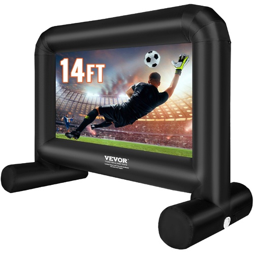VEVOR Inflatable Movie Screen, Inflatable Projector Screen for Outside with Blower and Carrying Bag, Front Rear Projection, Oxford Fabric Blow U