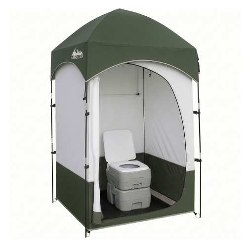 Portable Camping Toilet Shower Tent Changing Room Outdoor Loo Set
