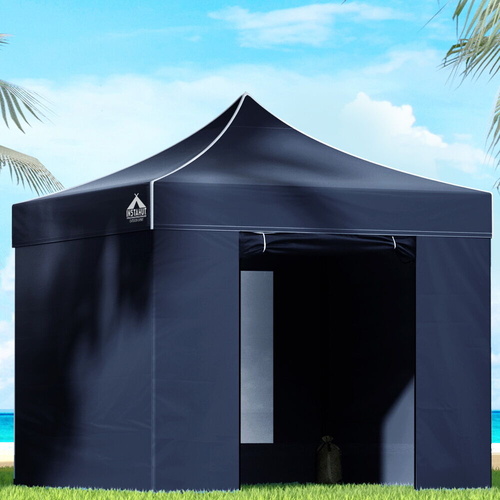 Gazebo Pop Up Marquee Folding Tent Gazebos Camping 500D Oxford Navy