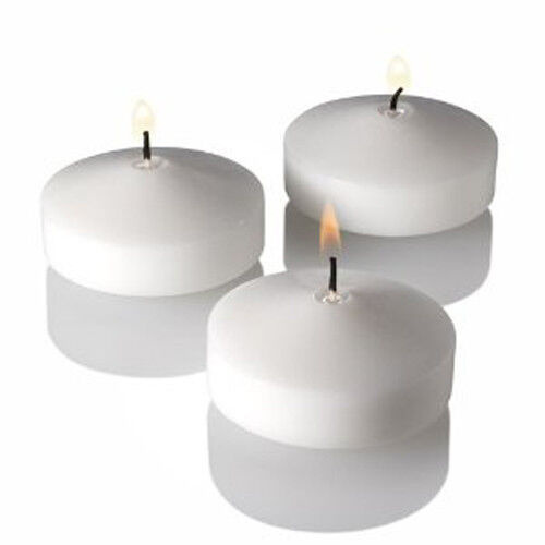 White Wax Floating Candles - wedding party home event decoration