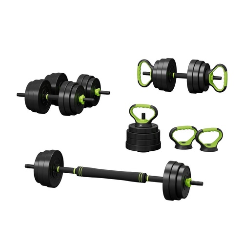 Adjustable Dumbbells Set Kettle Bell Weight Plates Barbells Gym